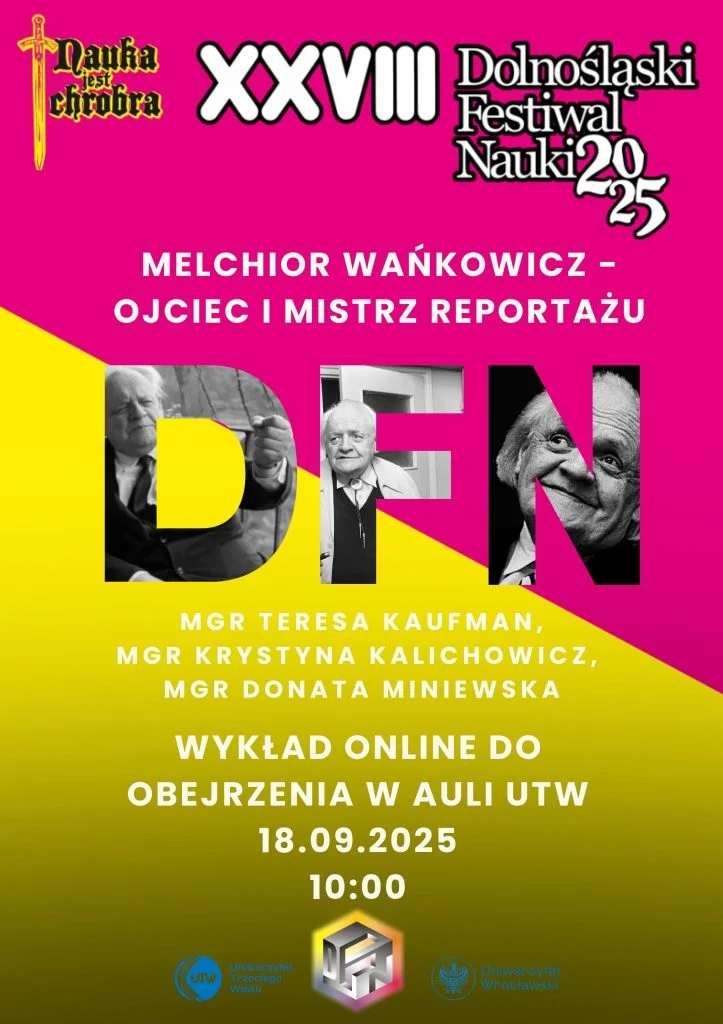 Plakat promujący wydarzenie w ramach DFN