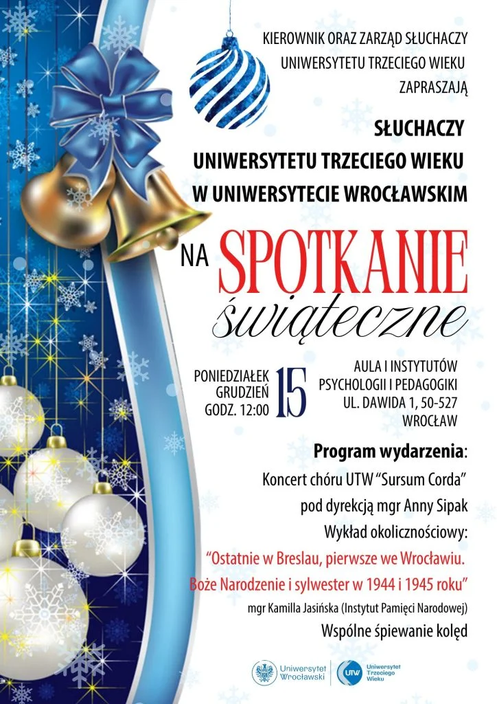 Zaproszenie na spotkanie świąteczne