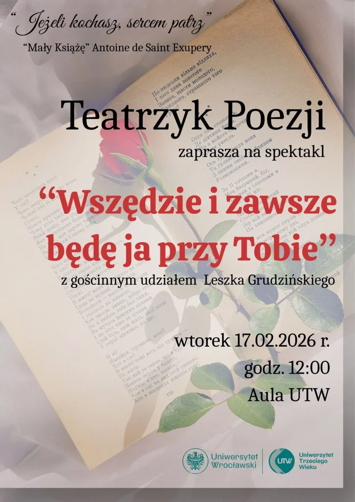 Plkat informujący o przedstawieniu
